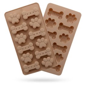 Moule 12 figures os et empreintes de pattes animaux