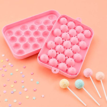 Molde silicona popcake 25 esferas 1