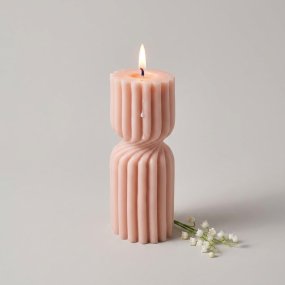 Molde estriado en espiral para velas