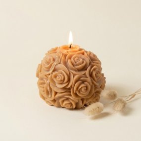 Molde bola de rosas pequena para velas
