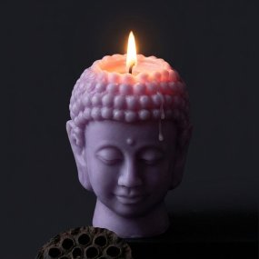 Molde dos cabezas de buda gemelas 6 cm
