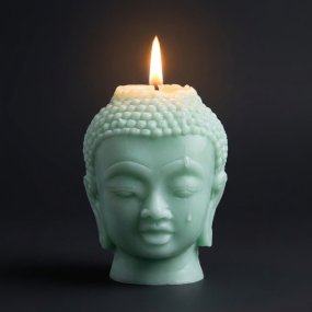 Mouler deux têtes de Bouddha jumelles 7,5 cm
