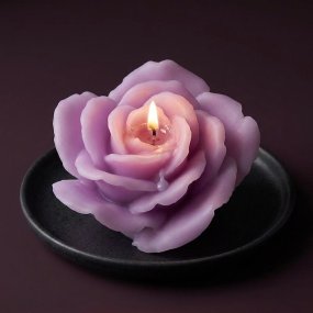 Molde velas rosa abierta