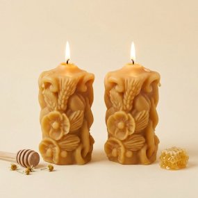 Vela de Trigo e Mel, molde de silicone para fazer velas