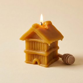 Molde Apícola Casinha quadrada, para fazer velas de cera de abelhas
