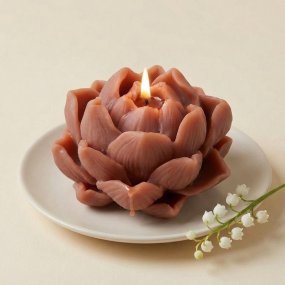 Molde nenufar redondo 8,5 cm para fazer velas