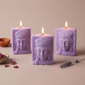 Molde buda de la serenidad para velas