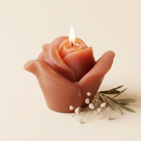 Molde rosa Irina 7,5 cm para velas