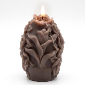 Molde para velas rosas talhadas