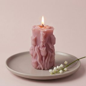 Molde para velas flores talhadas