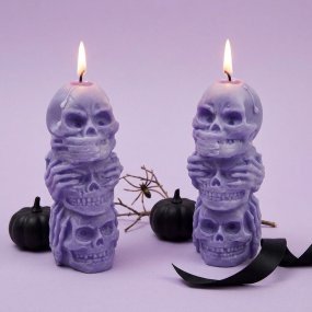 Molde 3 calaveras sabias en columna