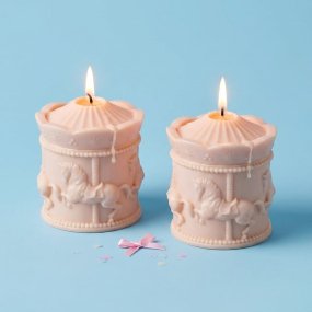 Molde carrusel para velas