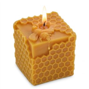 Molde vela baja cuadrada panal con abeja