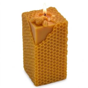 Moule bougie grande carrée rayon avec abeille