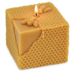 Molde vela panal con abejas 8x8x7 cm