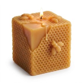 Molde vela panal con abejas 8x8x10 cm
