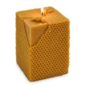 Molde vela panal con abejas 8x8x12 cm