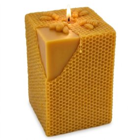 Molde vela panal con abejas 10x10x15 cm