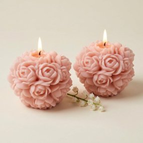 Molde jardim de rosas para velas