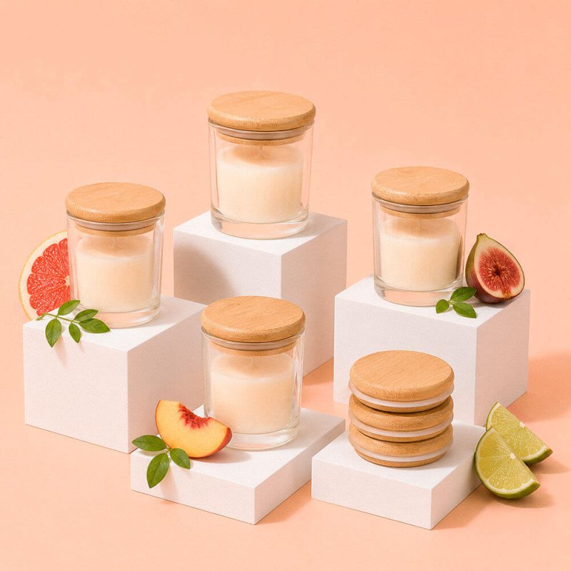 Tapa de madera para vasos