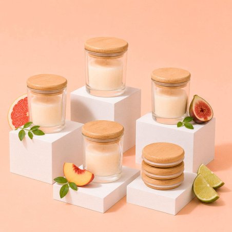 Tapa de madera para vasos