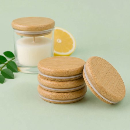 Tapa de madera para vasos