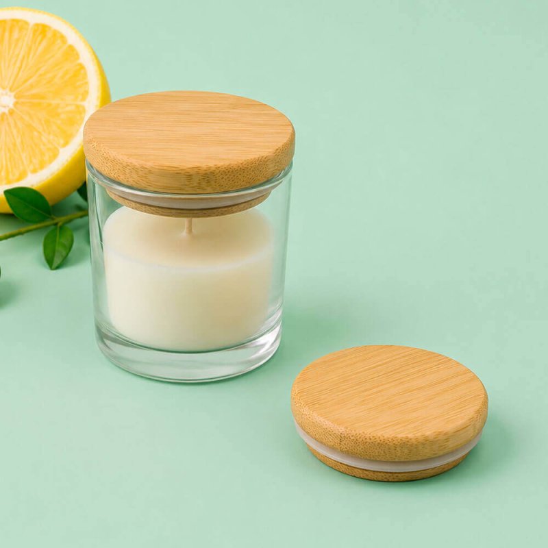 Tapa de madera para vasos