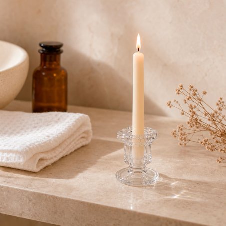 Portavelas de cristal ebony