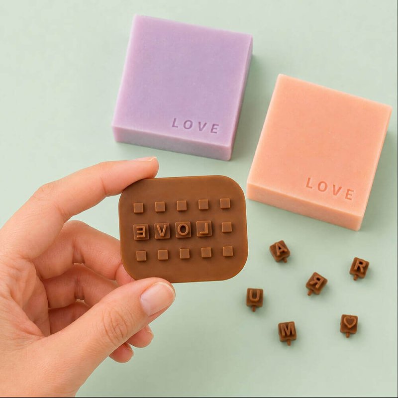 Mini sello de letras para componer