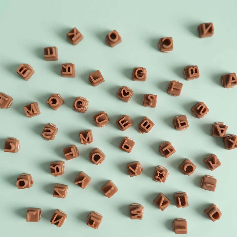 Mini sello de letras para componer