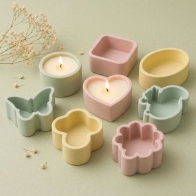 Molde pack mini porta velas de diferentes formas