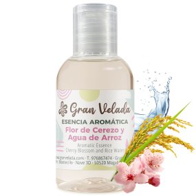 Essência aromática de flor de cerejeira e água de arroz