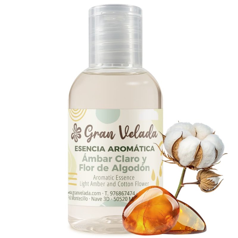 Esencia ámbar claro y flor de algodón