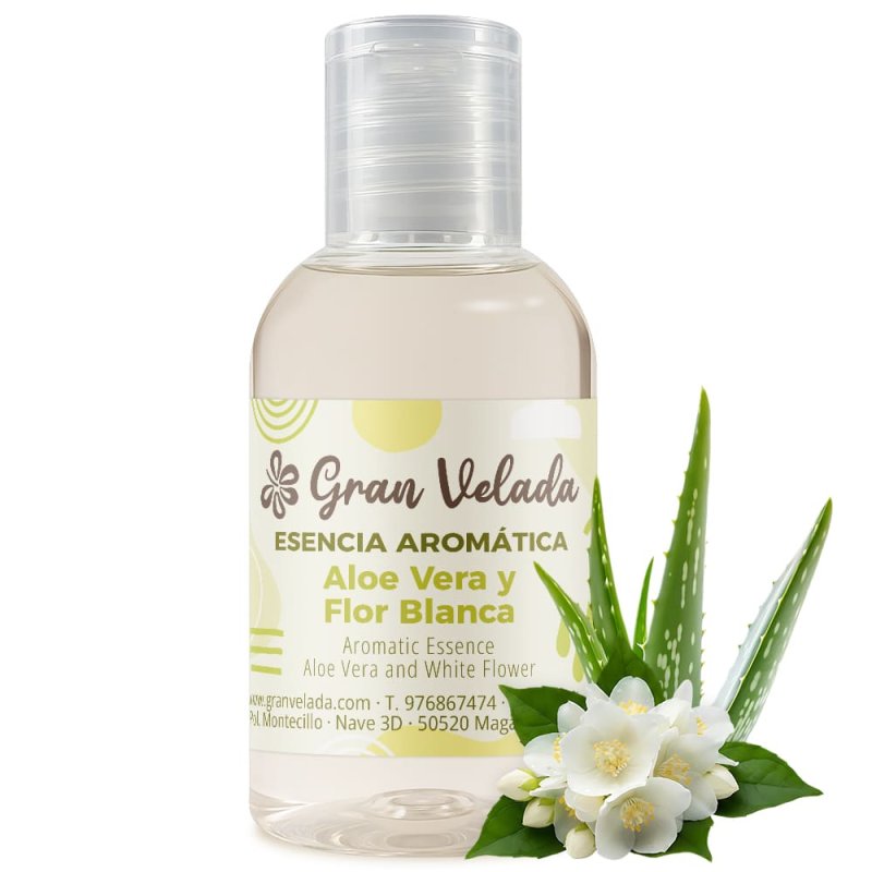 Esencia de aloe vera y flor blanca