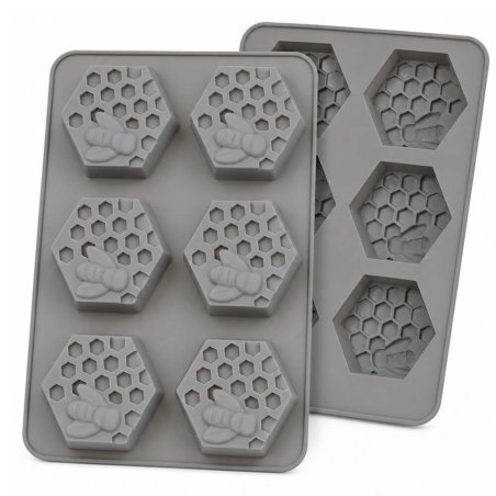 Molde con forma de panal con abeja