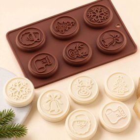 Molde 6 galletas navideñas
