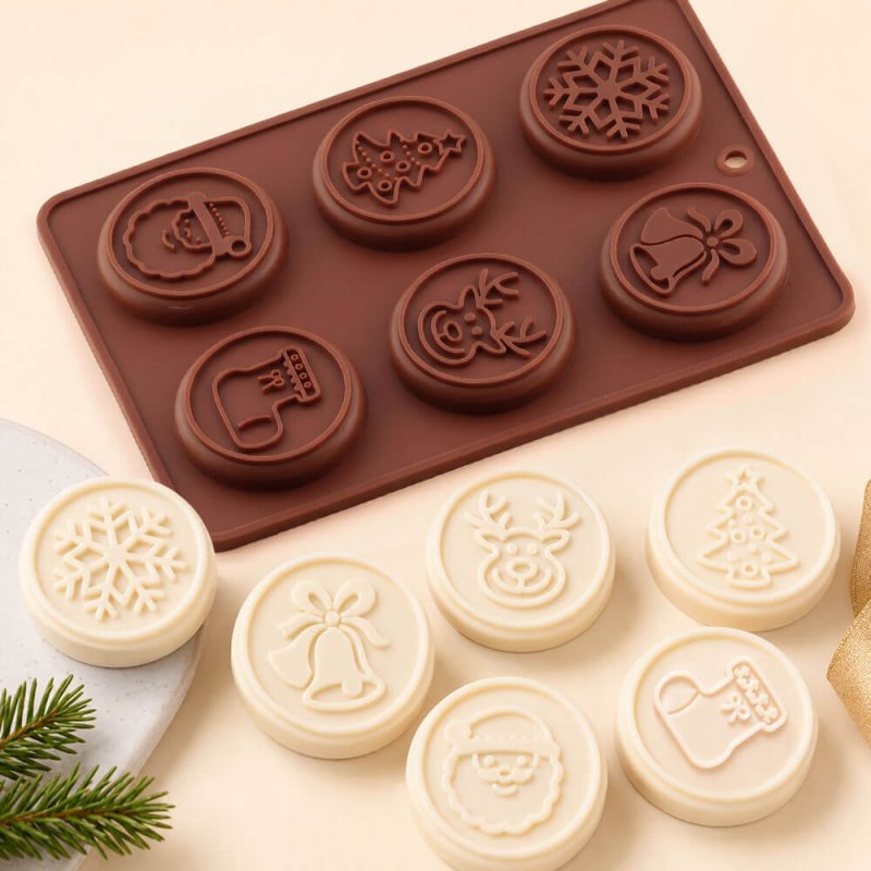Molde 6 galletas navideñas