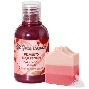 Pigmento líquido rojo carmín para jabón de aceite