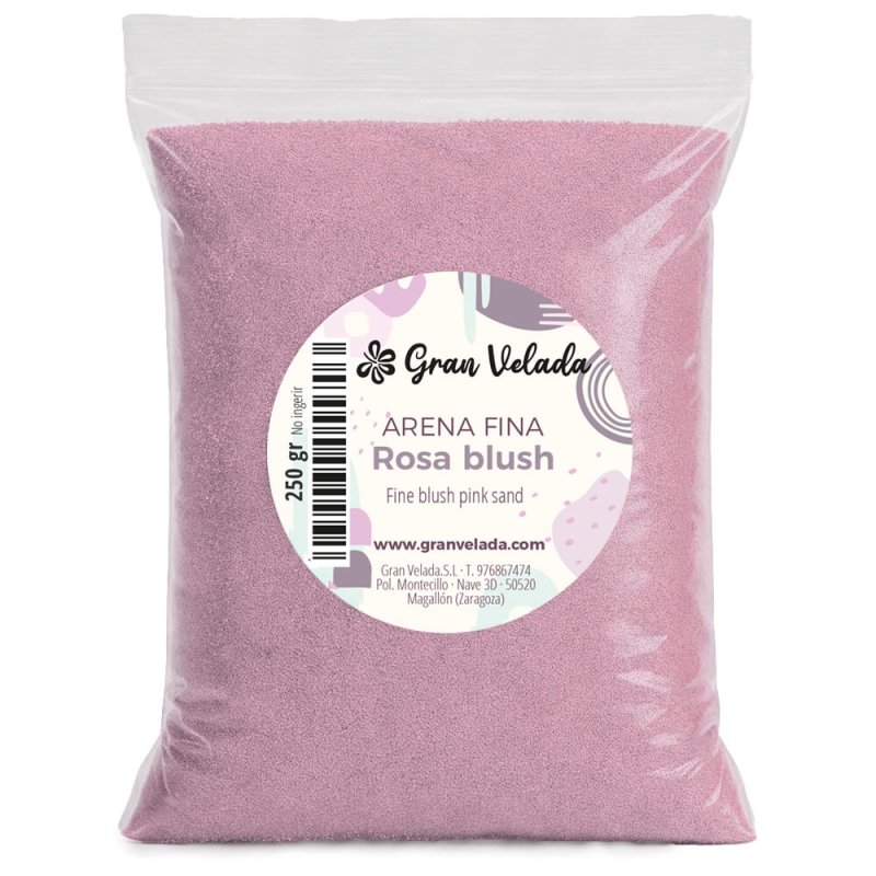 Arena fina color rosa blush 3