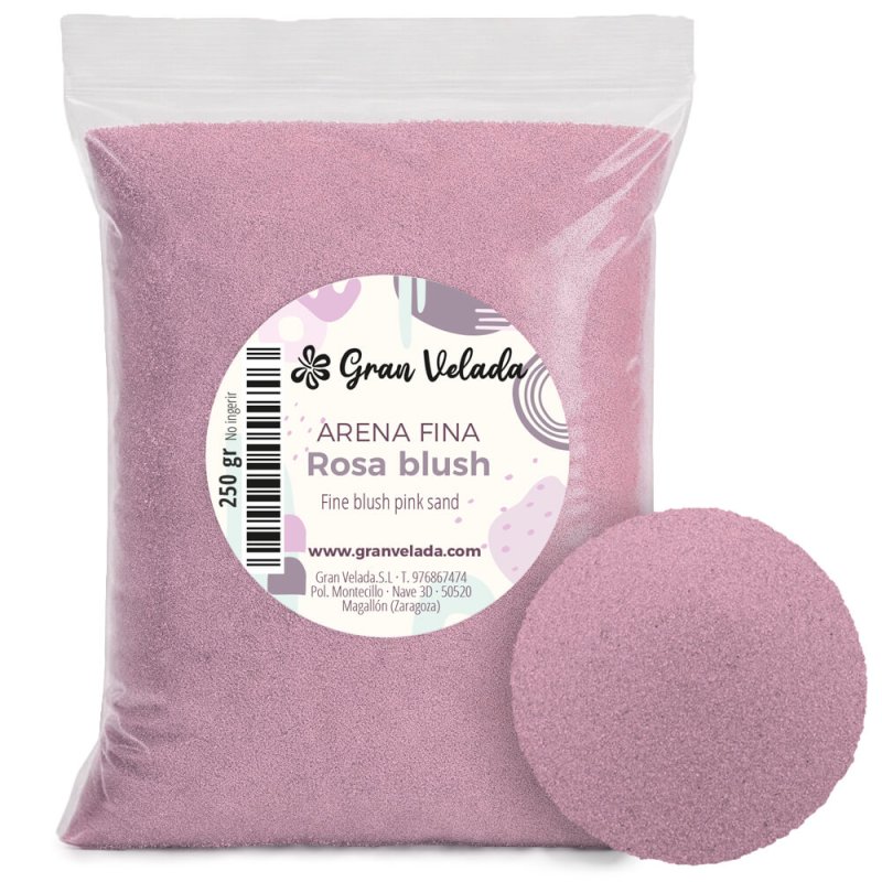 Arena fina color rosa blush 1