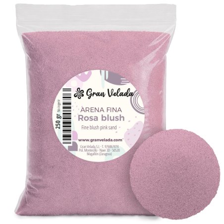 Arena fina color rosa blush 1