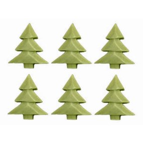 Molde para sabonetes 6 pinheiros Natal Molde para sabonetes 6 pinheiros Natal