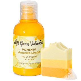 Colorante amarillo limon jabon de aceite pigmento liquido