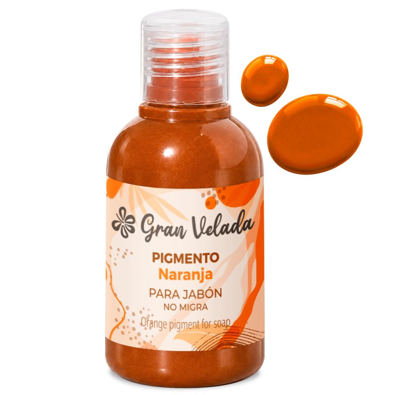 Pigmento liquido naranja jabon de aceite