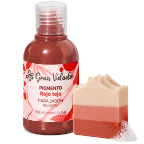 Colorante rojo teja jabon de aceite pigmento liquido