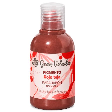 pigmento liquido para jabon de aceite  rojo teja
