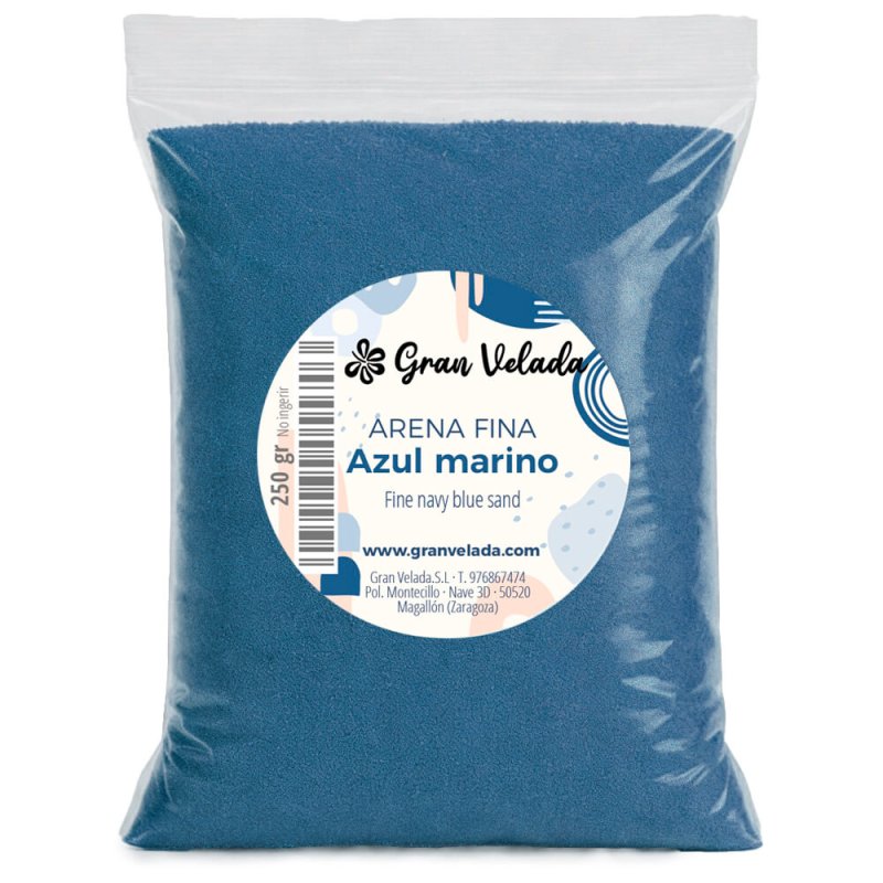 Arena fina azul marino