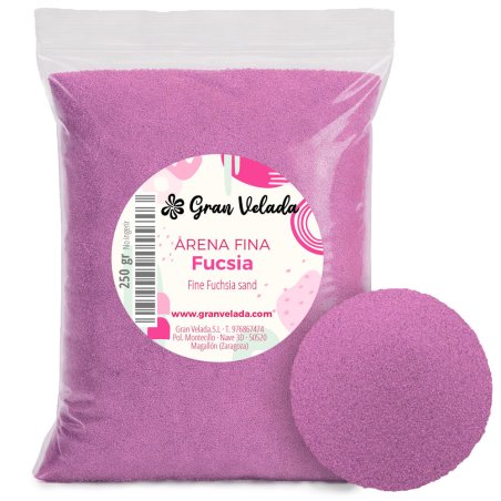 Envase arena fina fucsia
