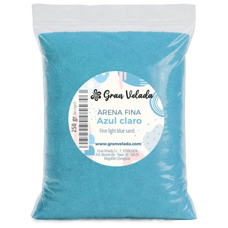 Envase arena fina azul claro
