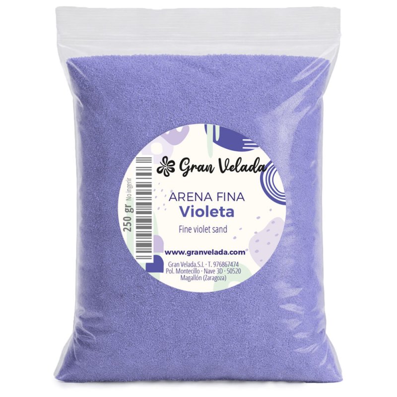 Envase arena fina violeta